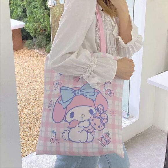 Sanrio My Melody Canvas Shoulder Tote Bag - Picture 1 of 9